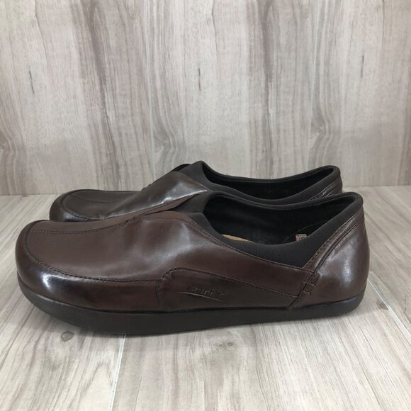 Earth Shoes Womens 8.5B Reflect Brown Leather Slip On Comfort Loafers - Picture 2 of 10